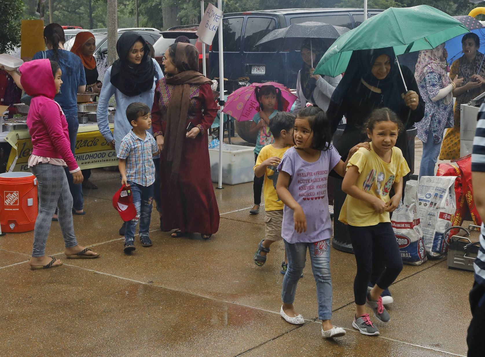 Rainy weather didn't stop the Eid festival in Forest Park